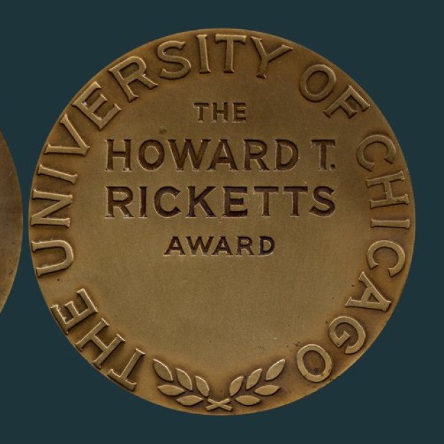 The University of Chicago Howard T. Ricketts Award Medal