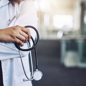 Doctor holding stethoscope