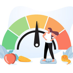 Obesity BMI scale illustration